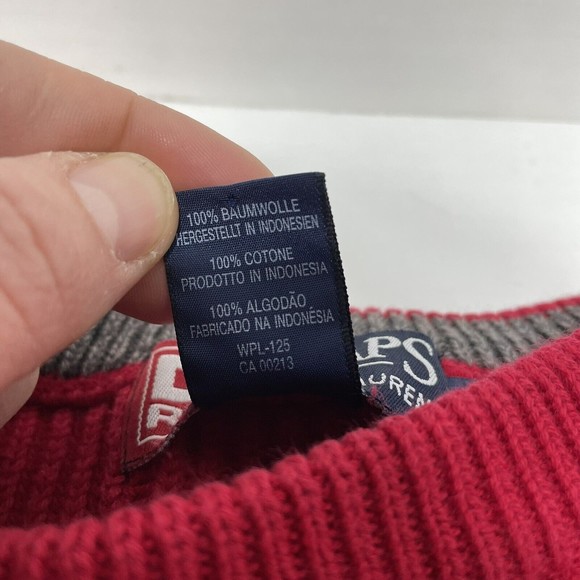 Vintage Chaps Ralph Lauren Knit Sweater Mens XL, Red, Logo, VTG - Picture 6 of 10